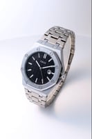 ساعة رجالية شبيهة ادمارس بياجيه ابلون الفضي والاسو...