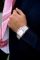 ساعة رجالية ستيل أرقام عربية بلون فضي