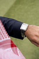 ساعة رجالية ستيل أرقام عربية بلون فضي