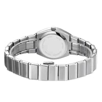 ساعة عُمق النسائية بلون فضي وأبيض