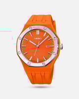 ساعة رجالية ربر شبيهة ادمارس بياجيه بلون برتقالي