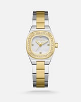 ساعة نسائية بلون ذهبي وفضي