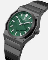 ساعة طويق الرجالية مزينة بشعار المملكة بلون أسود و...