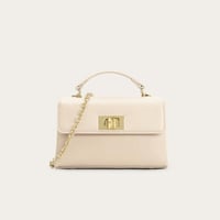 شنطة نسائية بمقاس متوسط بلون بيج