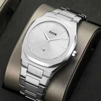 ساعة رجالي ستيل بلون فضي