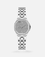 ساعة نسائية ستيل بلون فضي رمادي