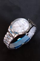 ساعة رجالي ستيل DAY DATE باللون الفضي