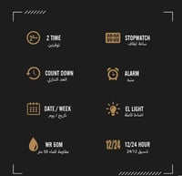 ساعة كاجوال شبابي باللون الزيتي بتصميم رياضي