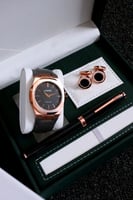 طقم رجالي ساعة منسقة مع كبك وقلم