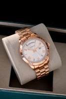 ساعة رجالي ستيل DAY DATE روز قولد ابيض