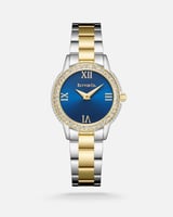 ساعة نسائية بلون ذهبي وفضي