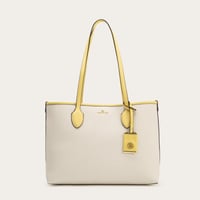 شنطة كتف كبيرة بلون اصفر