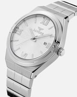 ساعة فخر الرجالية باللون الفضي