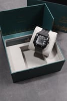 ساعة رجالية سوداء ستانليس ستيل