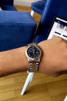 ساعة رجالية كلاسيكية باللونين الذهبي والفضي ميناء...