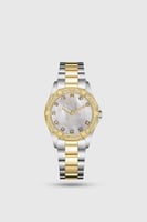 ساعة نسائية ستيل بلون ذهبي وفضي