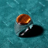 خاتم ملكي رسمي فضة عيار 925 عين النمر