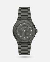 ساعة رجالية بلون أسود مميزة بارقام عربية