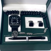 طقم رجالي مع مسباح بكلايت اسود مع فواصل