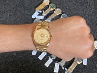 ساعة رجالية كلاسيكي بلون ذهبي مقاس 38mm