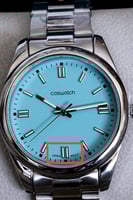 ساعة رجالي ستيل بلون تيفاني