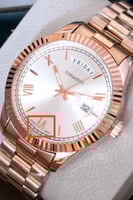 ساعة رجالي ستيل DAY DATE روز قولد ابيض