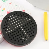 اللوح المغناطيسي للرسم والكتابة دائري لون اسود