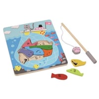 لعبة صيد السمك المغناطيسية الخشبية