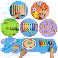 لعبة حائط خشبية متعددة الوظائف - الفيل بمقاس 91x32...