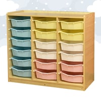 وحدة تخزين بارتفاع 96 سم مع 18 ادراج