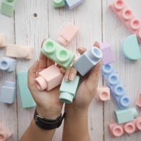 مكعبات لينة 100 قطعة