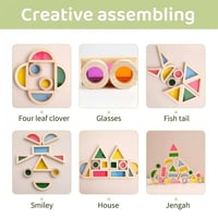 مكعبات قوس قزح 24 قطعة ملونة - لعبة حسية