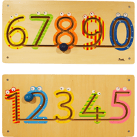 لوحة جدارية خشبية - الأرقام (قطعتين)