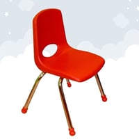 كرسي ستيل روضة 35 سم - احمر