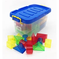 صندوق التركيبات الهندسية الشفافة 50 قطعة +3 سنوات