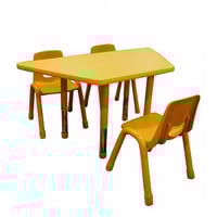 طاولة شبه منحرف خشبي لا يشمل الكراسي - اخضر