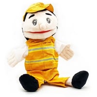 دمى المهن - دمية يد بفم متحرك - عامل