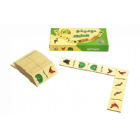 لعبة دومينو الطيور - 28 قطعة خشبية