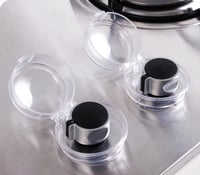 غطاء أمان مفاتيح الغاز الشفاف قطعتين