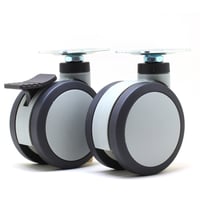 وحدة تخزين ذكيه 7 درج بيضاء شفافة و2 رف - متحركة