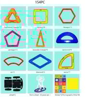 مجموعة الكرنفال المغناطيسية 154 قطعة