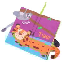 كتاب قماشي تعليمي للأطفال - ذيول حيوانات الغابة