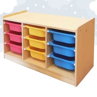 وحدة تخزين بارتفاع 55 سم مع 9 ادراج