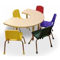 طاولة حرف U (صغير) لا يشمل الكراسي - رملي