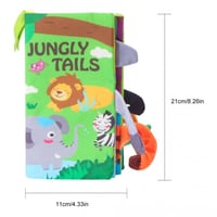 كتاب قماشي تعليمي للأطفال - ذيول حيوانات الغابة