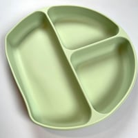 طبق سليكون للاطفال - تفاحي