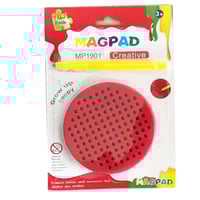 اللوح المغناطيسي للرسم والكتابة دائري لون احمر