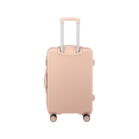 حقيبة اعمال 4 عجلات لون وردي