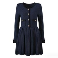 فستان منسوج كحلي بنمط بولو من سيلف بورتريه