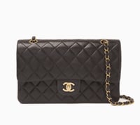 شنطه كتف شانيل عتيقة سبريسو بلاك